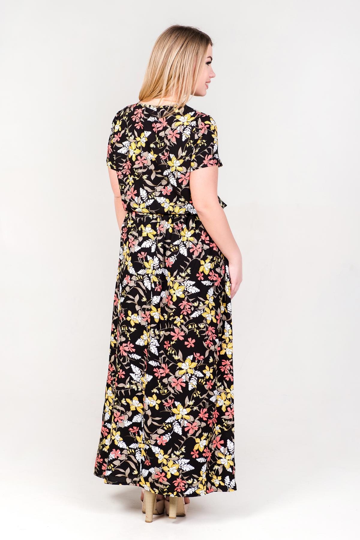 Фото товара 15977, платье из штапеля с цветочным принтом
