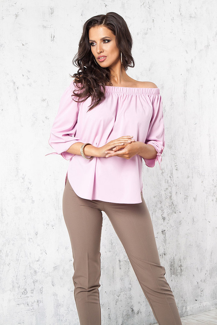 Фото товара 16122, розовая блузка